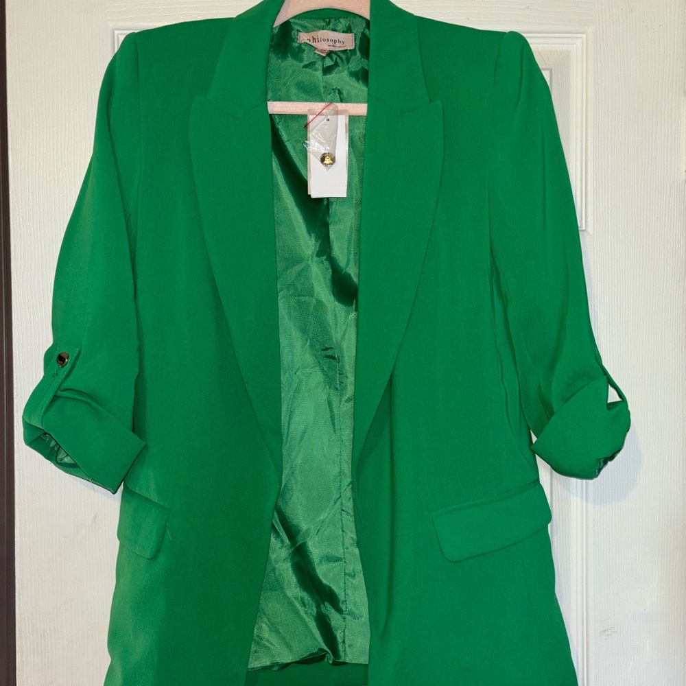 Philosophy green blazer